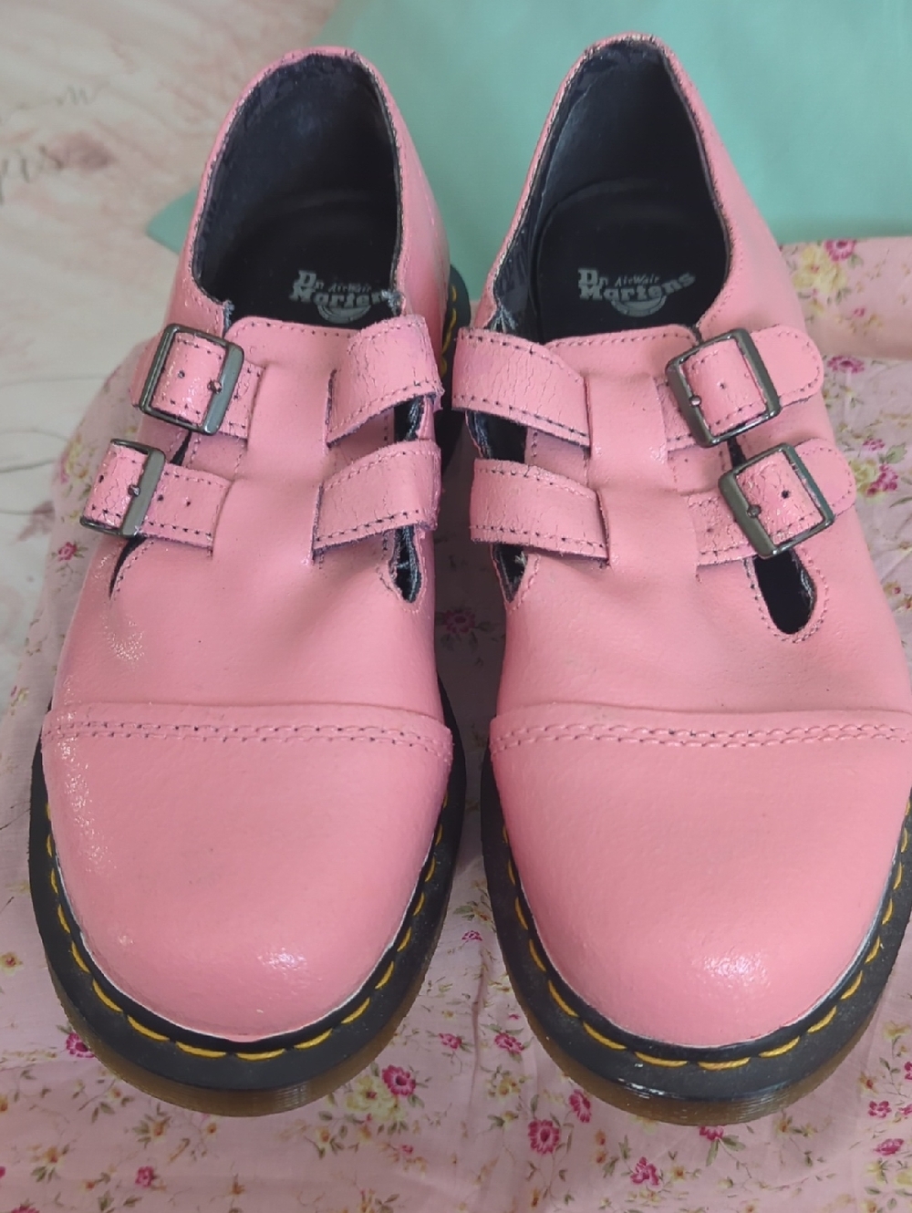 Doc Martens Air Wair Mary Janes DIY Custom Color Petal Pink Size 11
